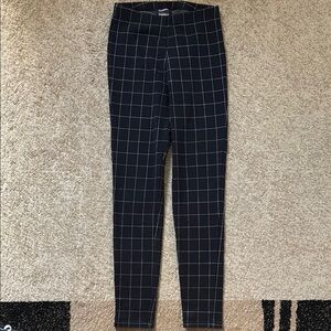 Express Black and White Grid Leggings